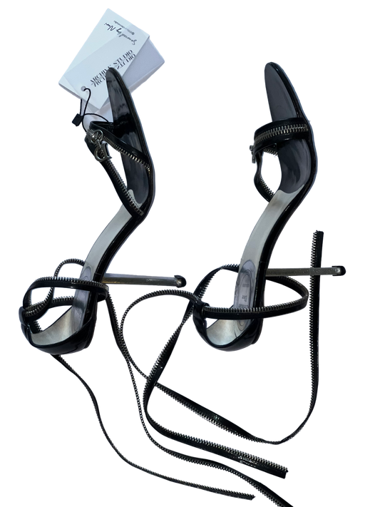 Authentic Vintage Christian Dior by John Galliano S/S 2001 Zipper Heels Size 8