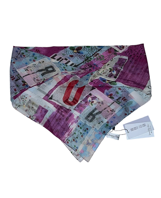 Authentic Vintage Christian Dior by John Galliano 2003 filth scarf.