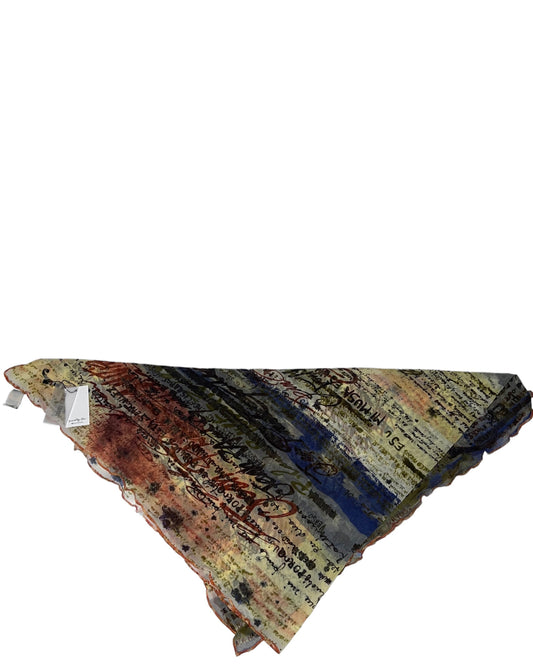 Authentic Vintage Jean Paul Gaultier Script Scarf
