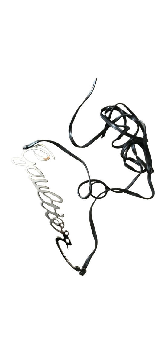 Authentic Vintage Black Jean Paul Gaultier Script Belt