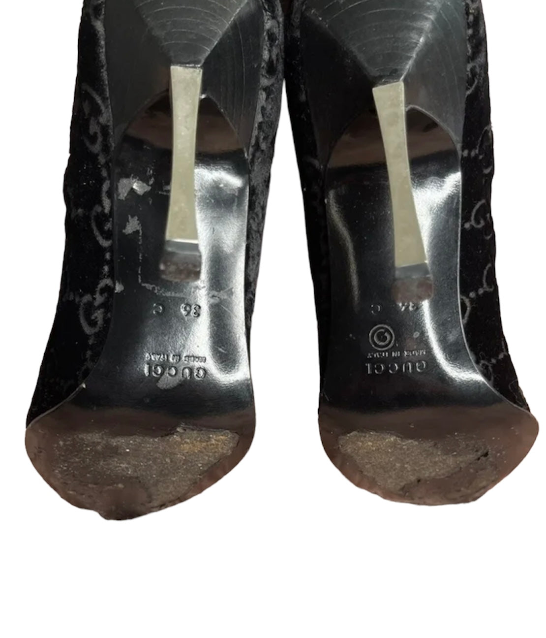 Authentic Vintage Gucci by Tom Ford F/W 1997 Velvet Boots Black Velvet Size 6