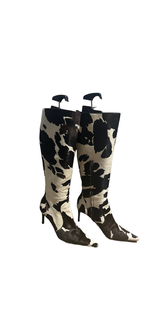 Dolce & Gabbana Cow Print Boots