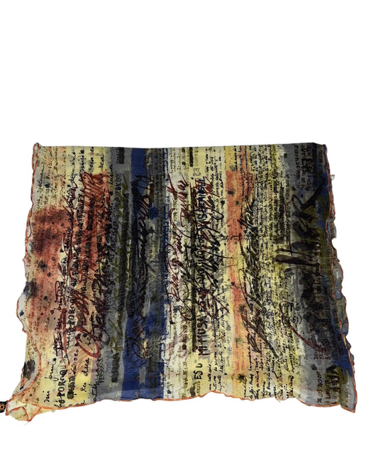 Authentic Vintage Jean Paul Gaultier Script Scarf