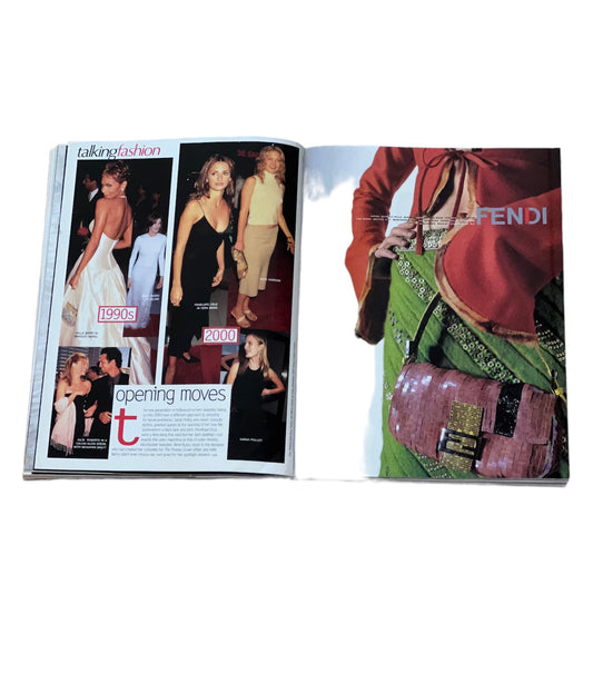 Vintage Vogue Magazine Pages Fendi Ad 90's Fashion