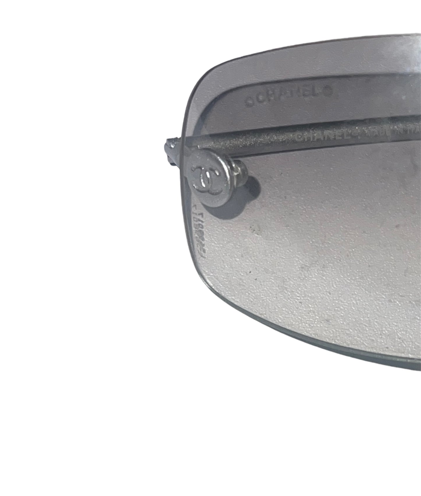 Vintage Chanel rimless sunglasses and case 