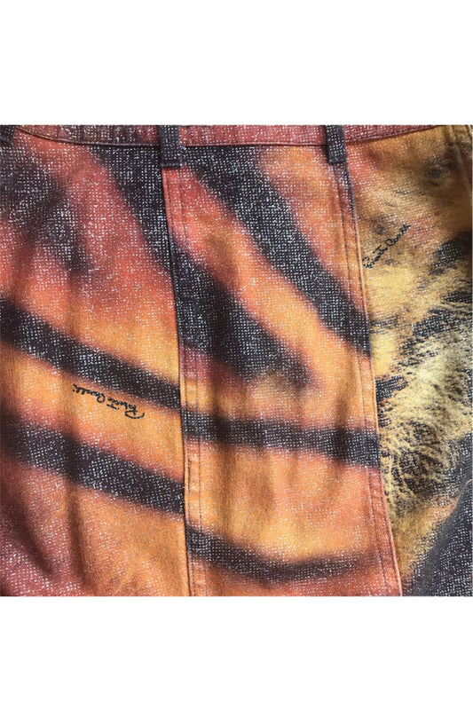 Authentic Vintage Roberto Cavalli F/W 2000 Orange Tiger Print Skirt Size women Small