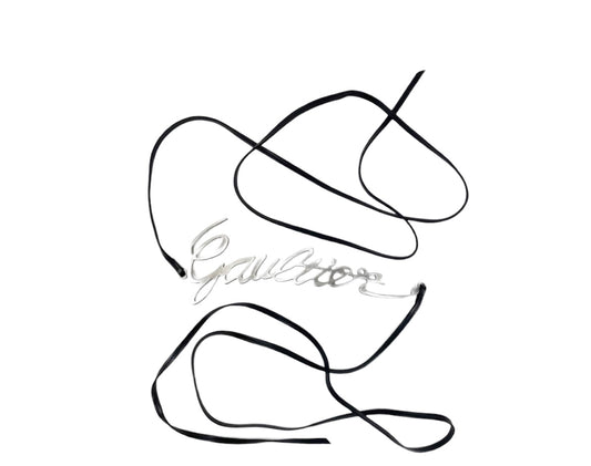 Authentic Vintage Black Jean Paul Gaultier Script Belt