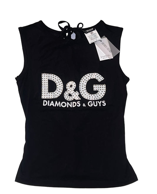 Authentic Vintage D&G “Diamonds & Guys” Top Size S